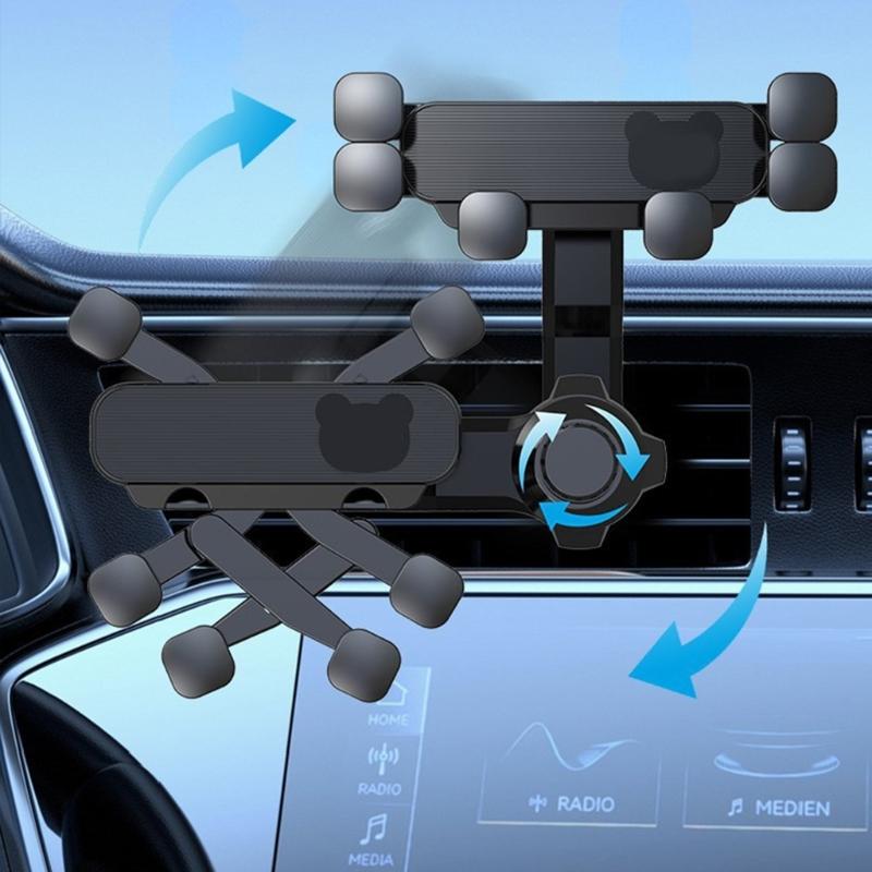 Car Phone Holder with Rotatable Arm High Stability Vent Mount Hands frees Car Phone Holder Quick Fixing for Vehicles