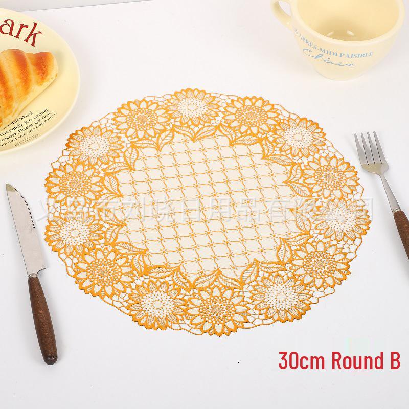 Premium PVC Round Heat-Resistant Non-Slip Coaster Placemat - 30cm