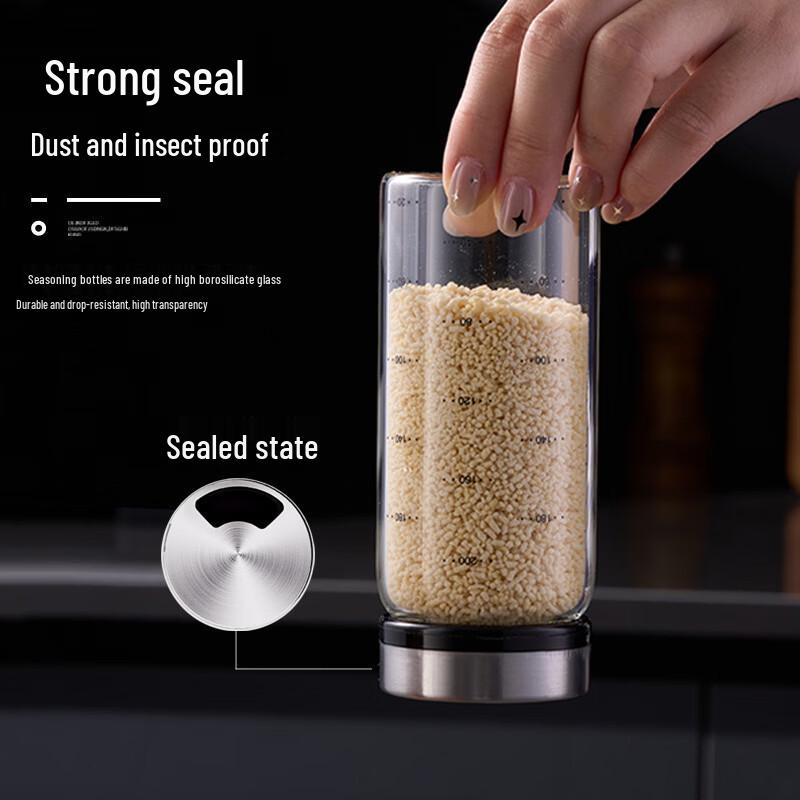 Ruhan Glass Seasoning Jar Set