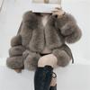 Fashion Sheepskin Coat Genuine Womens Fox Fur Winter