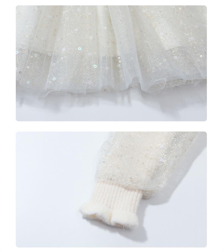 Girls' Stylish Knit Wool Dress for Spring & Autumn 2025