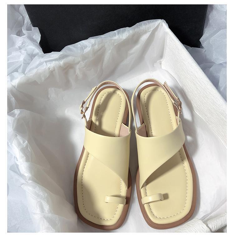 2025 New Summer Casual Toe Simple Vacation Korean Version Sweet Niche Designer Fairy Sandals