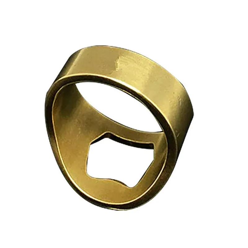 Creative Stainless Steel Ring Opener Finger Ring Beer Bottle Opener Cool Bar Party Kitchen Tools Mental Cap Openers Multicolors YLE044
