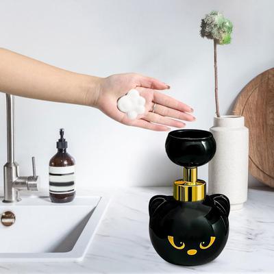 Yousheng 1/2Pcs Cat Paw Foam Soap Dispenser Black Kitty Themed Foaming Pump Bottle Automatic Soap Dispenser Hand Soap Pump