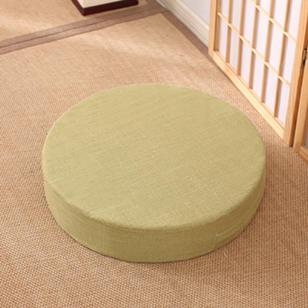 New 40x6cm Tatami Meditation Cushion Linen Thicken Yoga Stretching Cushion Round Removable Window Cushion Machine Washable