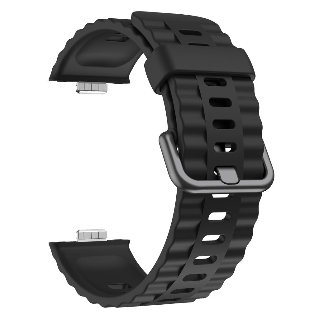 Suitable for Huawei Watch Fit4pro/fit4/fit3 Strap Wave Design Silicone Sports Sweatproof Breathable/Fashionable Smart Strap