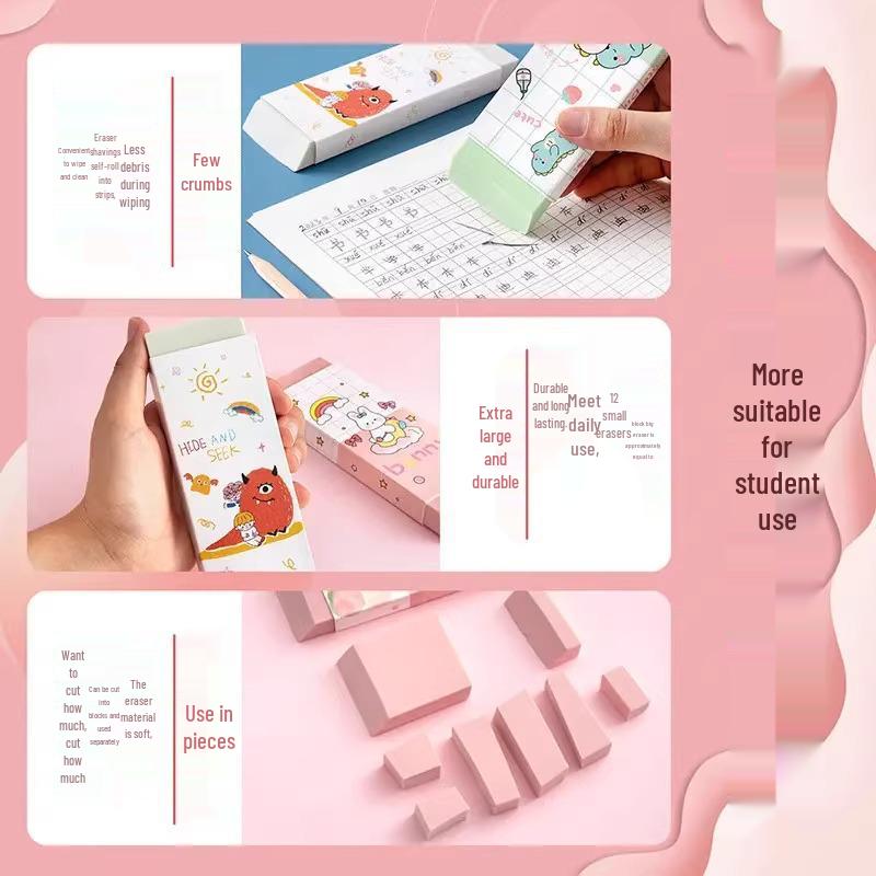 Extra Stor Söt Tecknad Suddgummi för Grundskoleelever