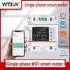 Tuya 4P Intelligenter IoT-Leistungsschalter mit Farbdisplay, Leckageschutz und bidirektionalem Zähler