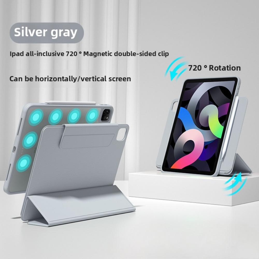Magnetic Detachable Rotating Clear Case for 2025 iPad Air 7 11 Pro 10.9 Inch Tablet Protective Cover