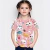 summer Fashionable Comfortable Soft Children's Top Cartoon  Animal Series 3d Round Neck Short Sleeve Leisure versatile Children's T-shirt