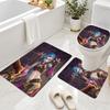 3Pcs Flannel Toilet Mat Set League of Legends Bathroom Rug Non Slip Bath Carpet Home Decor