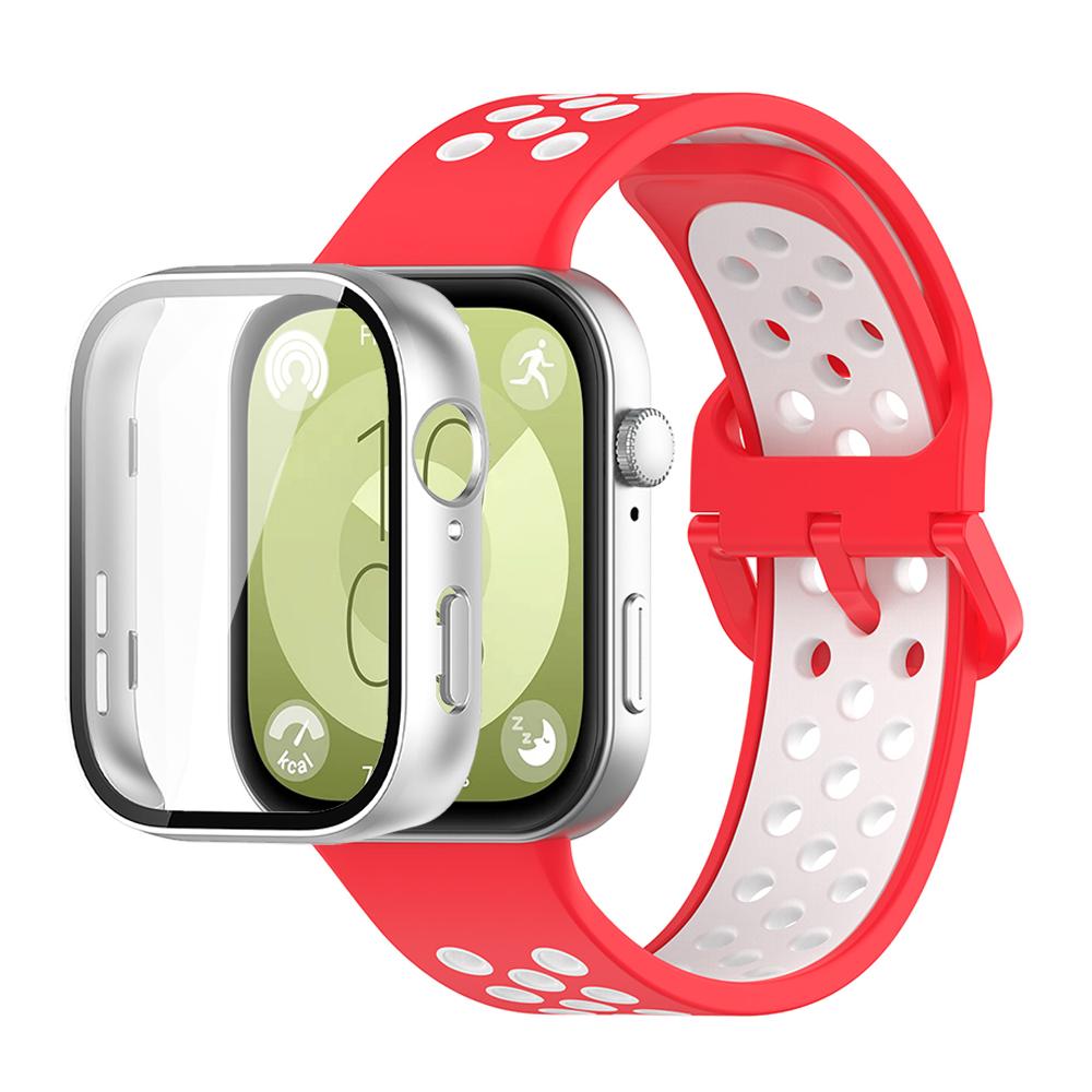 Case+Silicone band For Huawei Watch Fit 3 Strap Accessories Sprot breathable Replacement Correa Bracelet Huawei Watch fit3 cover