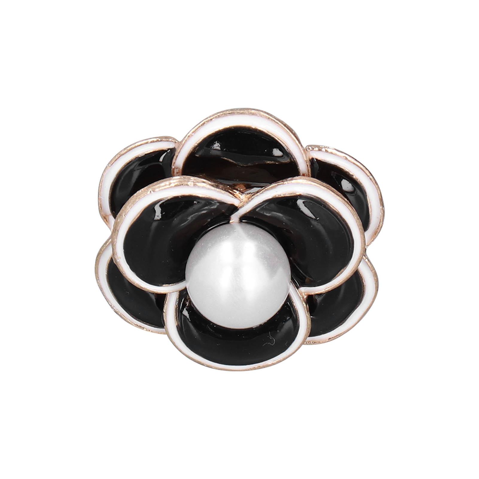 

Брошь-булавка в форме камелии, уникальный изысканный дизайн, декоративные аксессуары для украшения одежды, черная чёрный