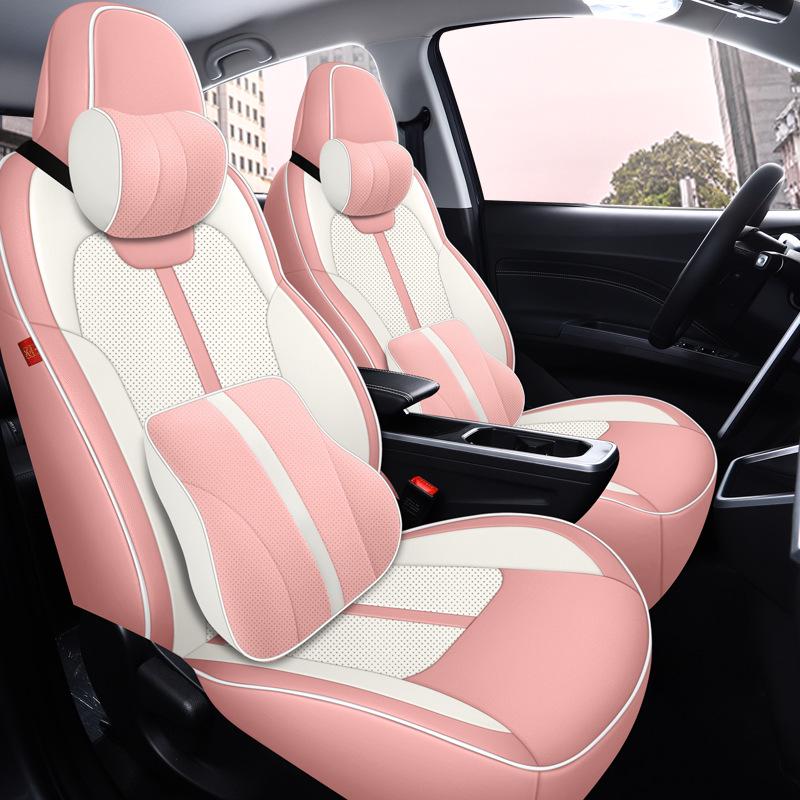 Universal Neta V Perforated Leather Car Seat Cushion, All-Season, Fully Enclosed, Custom Fit