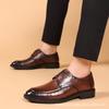 New Designer Men Dress Shoes Fashion Genuine Leather Business Casual Shoes Cool Lace-up Derby Shoes