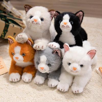 Cute Simulated Lying Posture Kitten Doll Plush Toy Black Cat Doll Children's Company Soothing Doll
