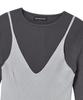 AWESOME STUDIO Bustier Layered Knit Charcoal