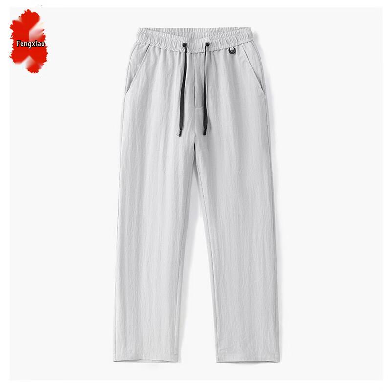 Мужские легкие дышащие повседневные брюки прямого кроя 3XL