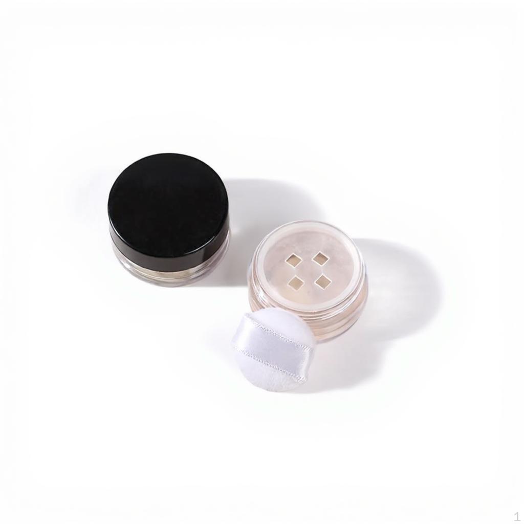Loose Powder Container, Mini Portable Case, Travel Makeup Pad Box 0.01kg