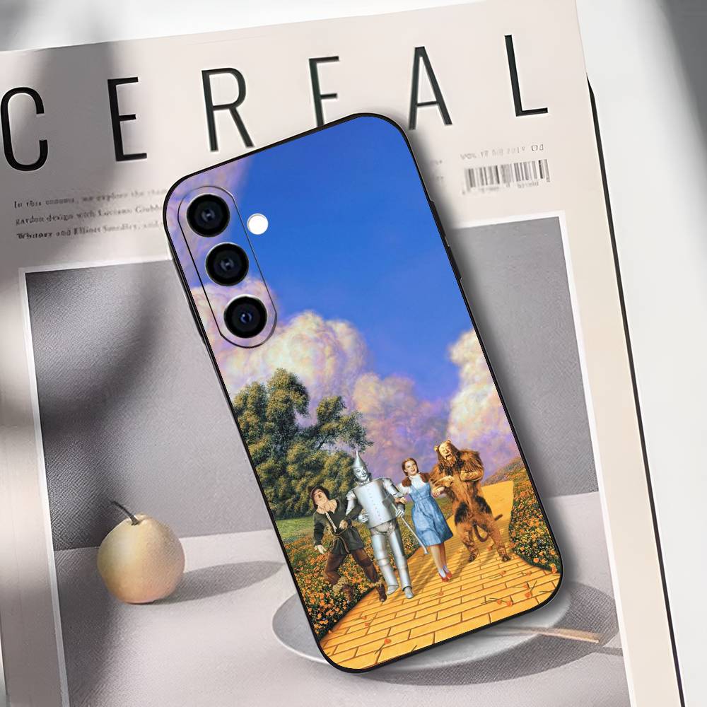 Soft Silicone Black Phone Case W-Wizard of O-OZ Great And Terrible Design for Samsung Galaxy A73/A72/A71/A70/A53/A52/A51 Series
