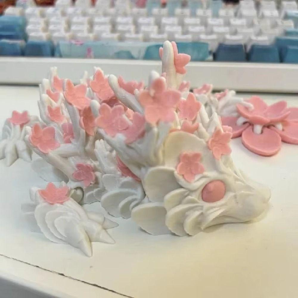 Simulated Eye 3D Printed Dragon Sakura Dragon 3D Articulated Dragon Toys  Kid Gift