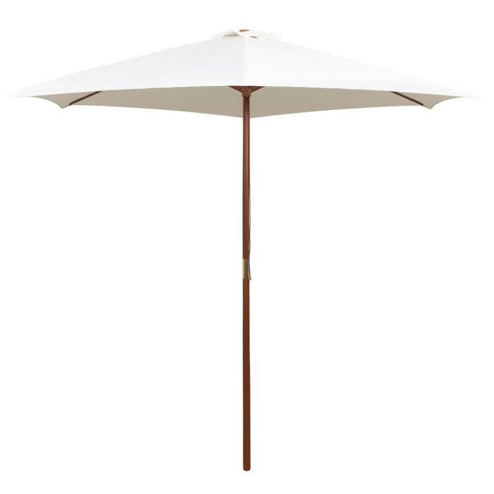 Parasol - vidaXL - 42962 - 270 x 270 cm - Bois dur - Blanc crème
