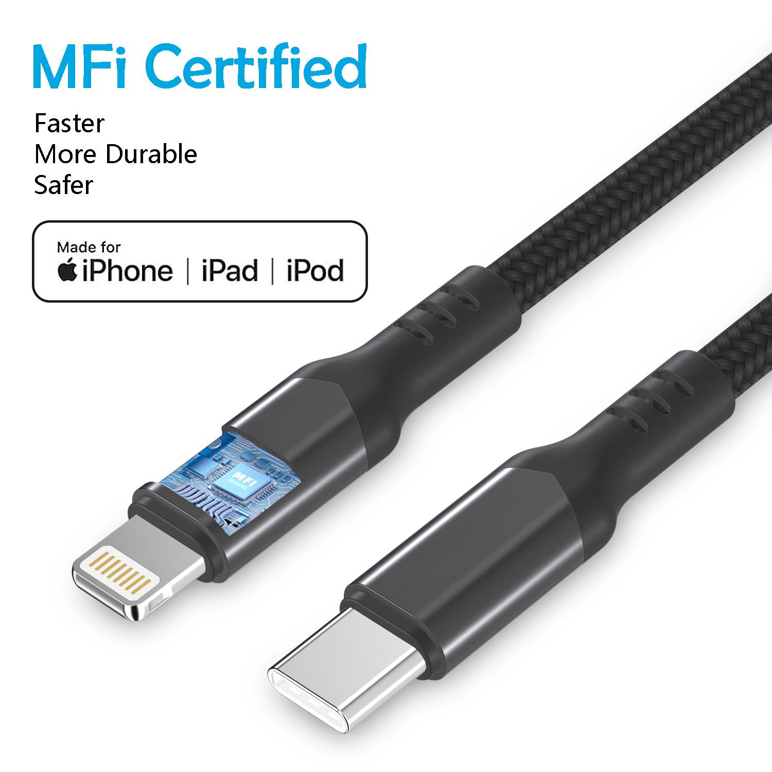 

Apple MFi Certified Fast Charging Cable for iPhone 1 meter чёрный