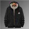 Winter Plus Velvet Thickened Suit Man's Lamb Velvet Hooded Sweater Cotton Trousers Casual Sports Warm Suit