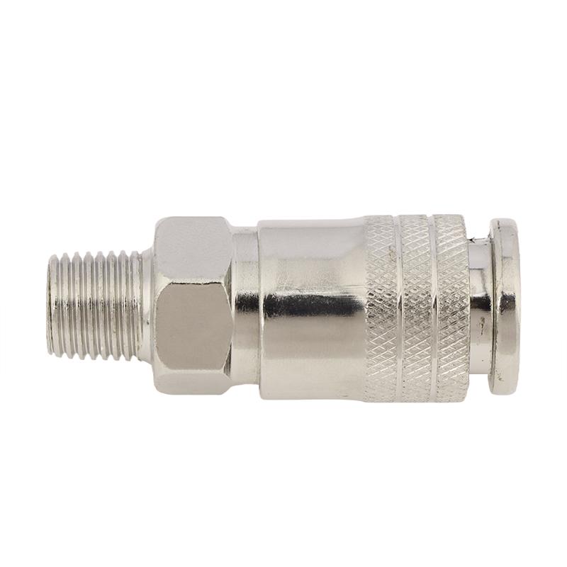 Luftkompressor G1/4 Hann Gjenge Pneumatisk Fittings Adapter Metall Hurtigkobling EU Standard For Luftverktøy Tilbehør
