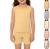 Children's Sweet Set Cute Vest Shorts Girls Sleeveless Casual Two-Piece Set