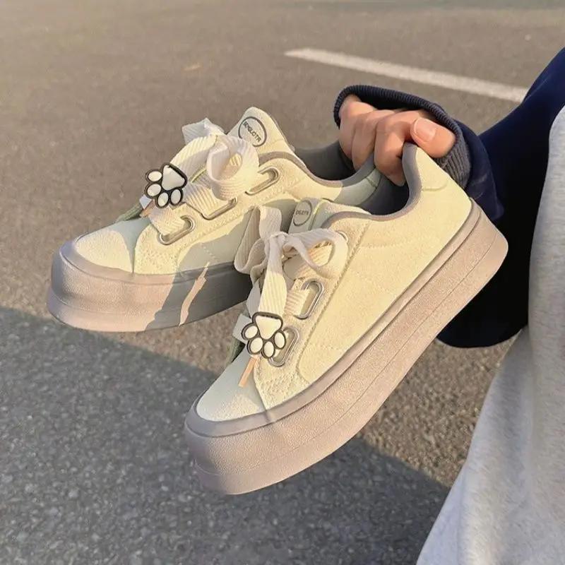 Women's Shoes Spring Autumn High on Platform Ladies Footwear Korean Offer Walking Cheap Designer Luxury Deals Vulcanized Shoe 39