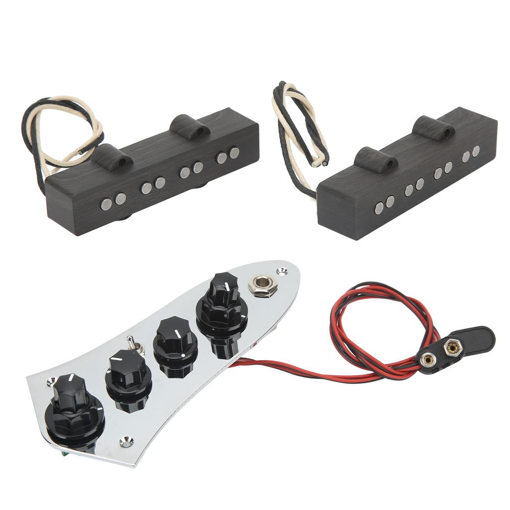 4 String Pickup Set Noiseless Pickup with Wired Bass Control Plate Musical Instrument Accessories
