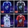 THAILAND National Volleyball Men Training JERSEY CHEER Fan Print Quick Dry V Neck Shirt Short Sleeve Uniform Thailand Logo Unisex Sport Indoor