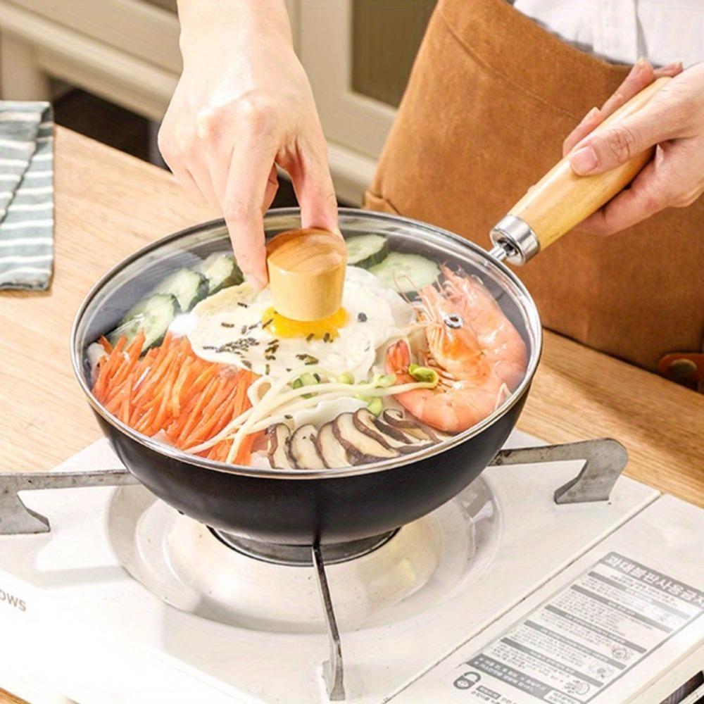 Non-stick Small Cast Iron Wok Universal Pot Durable Frying Pan  Single