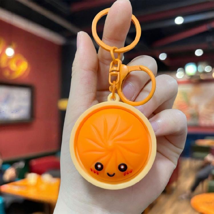 Miniature Steamed Bun Keyring Food Shaped Keychain Present For Friend Family Fashion Accessory for Backpack