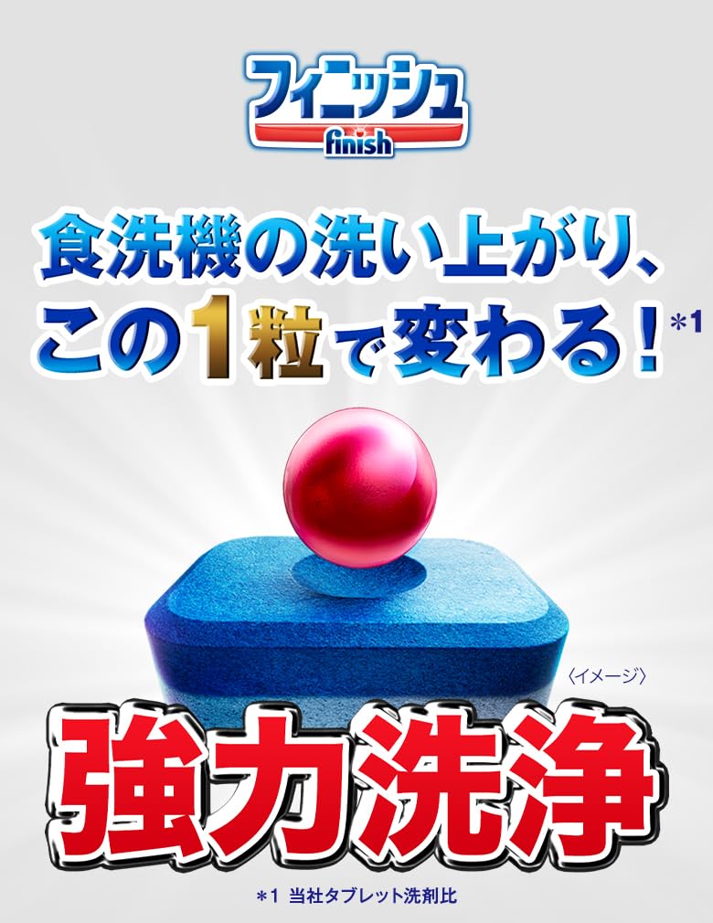 Finish Dishwasher Detergent Premium Powerball Cube 58 Pieces x 2 Bags [Bulk Purchase] All-in-One