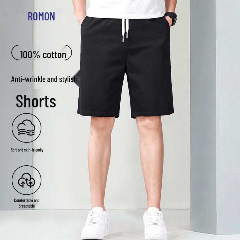 Romon Men s 100% Cotton Summer Casual Sport Shorts M