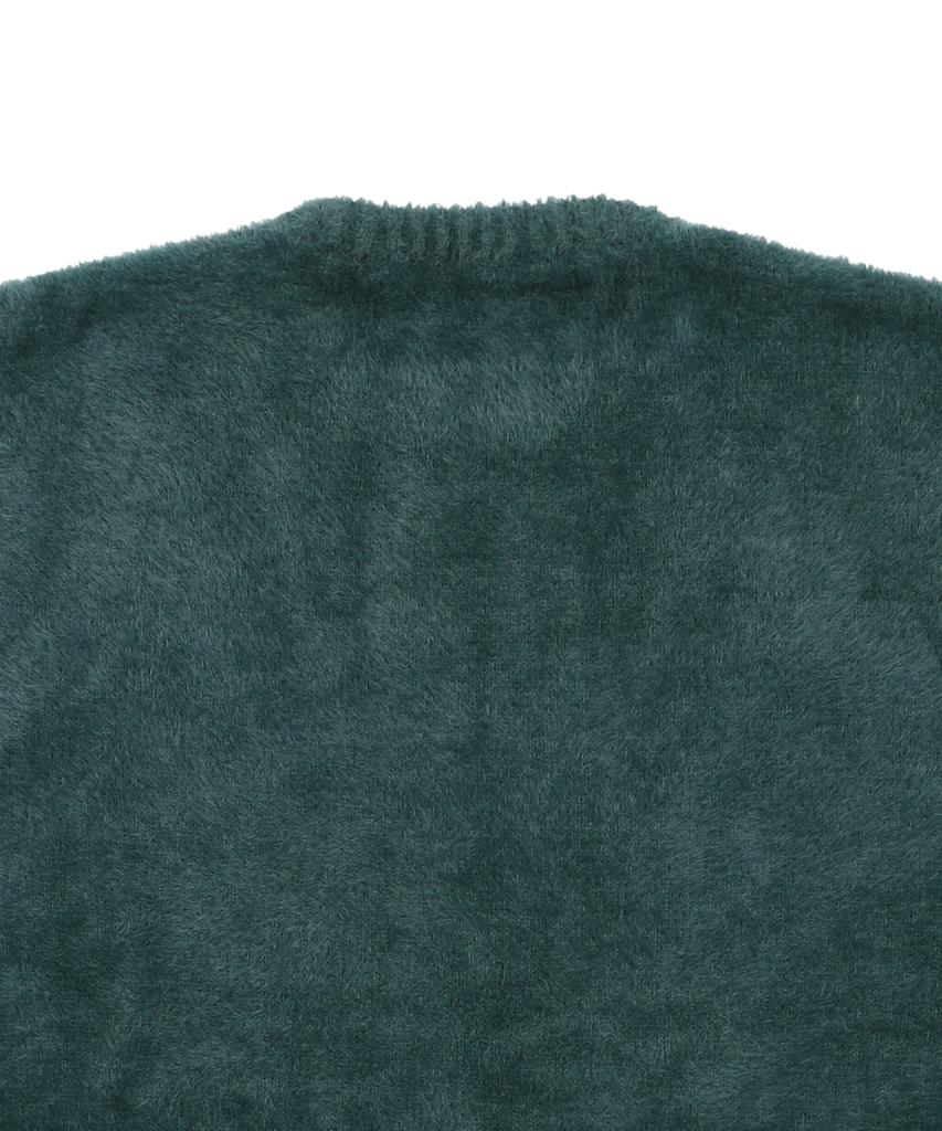 GLACK Gnt066 Laffin Hairy Pullover Knit (Green)