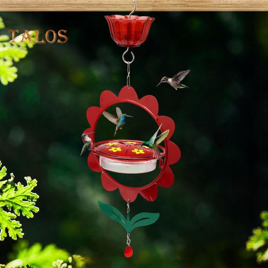 Venkovní závěsné krmítko pro kolibříky s květinovým designem Krmítko s nektarem pro volně žijící ptáky s mravenčím příkopem pro výzdobu zahradního dvorku