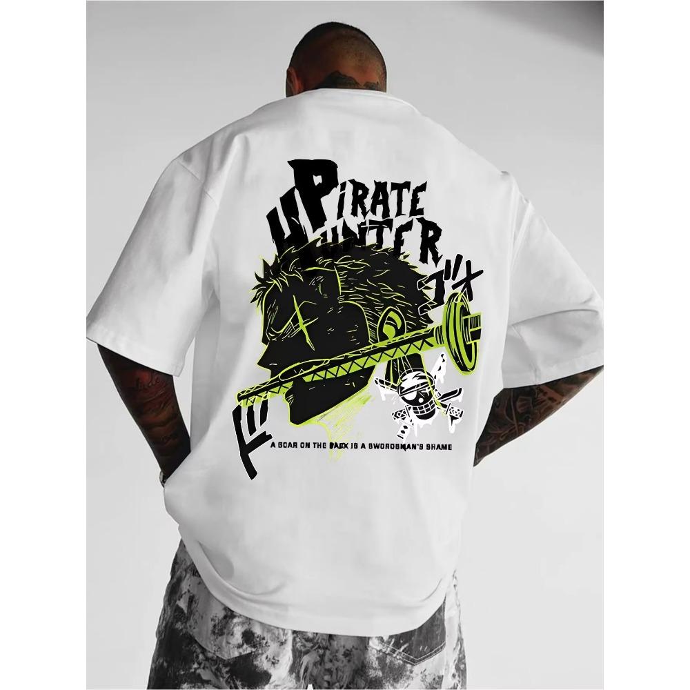 One Piece Zoro Anime Printed Men's Clothing and Women's Short Sleeves Summer Product Comfortable Cotton Round T-shirt