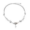 Women's Cloud Lightning Cat's Eye Stone Necklace - Elegant Cold Style Clavicle Chain