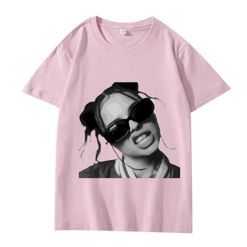 Monochrome Attitude Bad Girl Essential T Shirt Men Women Oversized 100% Cotton Short Sleeve Summer Print Unisextops