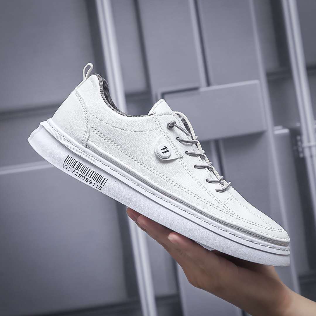 

Дышащие однотонные мужские туфли для вождения, весна и осень, новый стиль, дышащие мужские туфли, кроссовки Zapatos De Hombre 10 белый