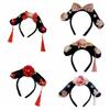 Flower Hanfu Headband Pearl Ancient Style Hair Hoop Classical Chinese Style Headwear  Princess