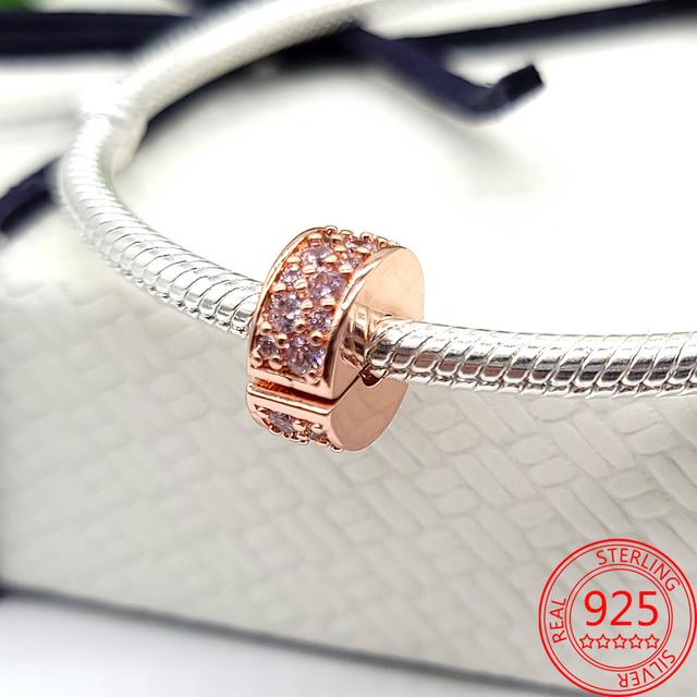Real 100% 925 Sterling Silver Colorful Rainbow Pendant & Dream Catcher Heart Charm Fit Fashion 3mm Bracelet Romantic Gift