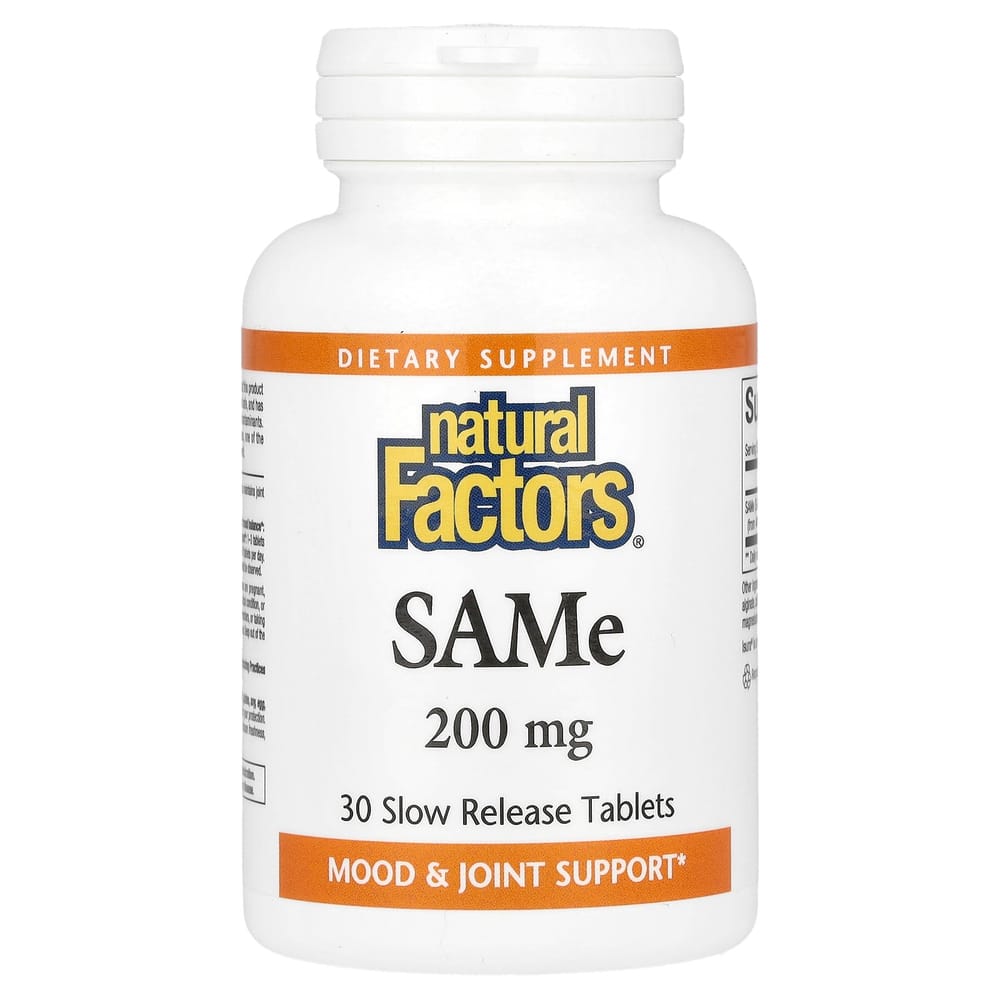 Natural Factors SAMe 200mg Sustained-Release, 30 Tablets