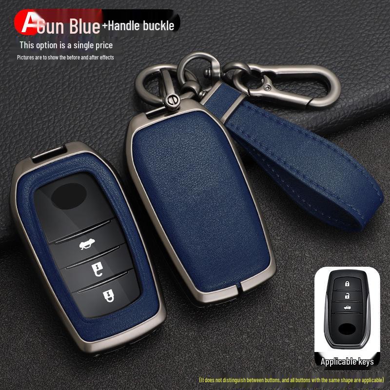 Toyota RAV4 Smart Key Zinc Alloy Leather Protective Case