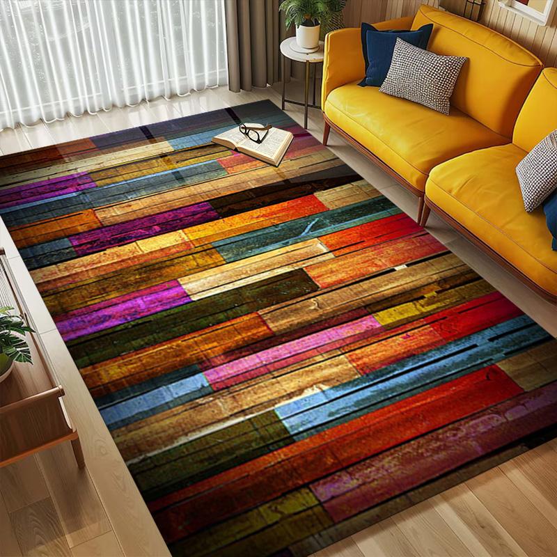 Colorful Wood Living Room Nonslip Area Rug Soft Carpet For Bedroom Game Playroom Sofa Office Home Decor Doormat Christmas Gift C92657