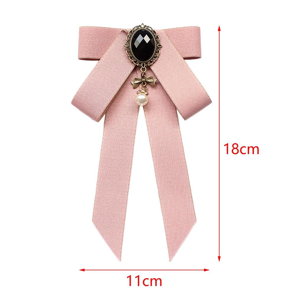 Bow Tie Ribbon Brooch Necktie Pre Tied Ladies Pin Bowknot Shirt for Uniform