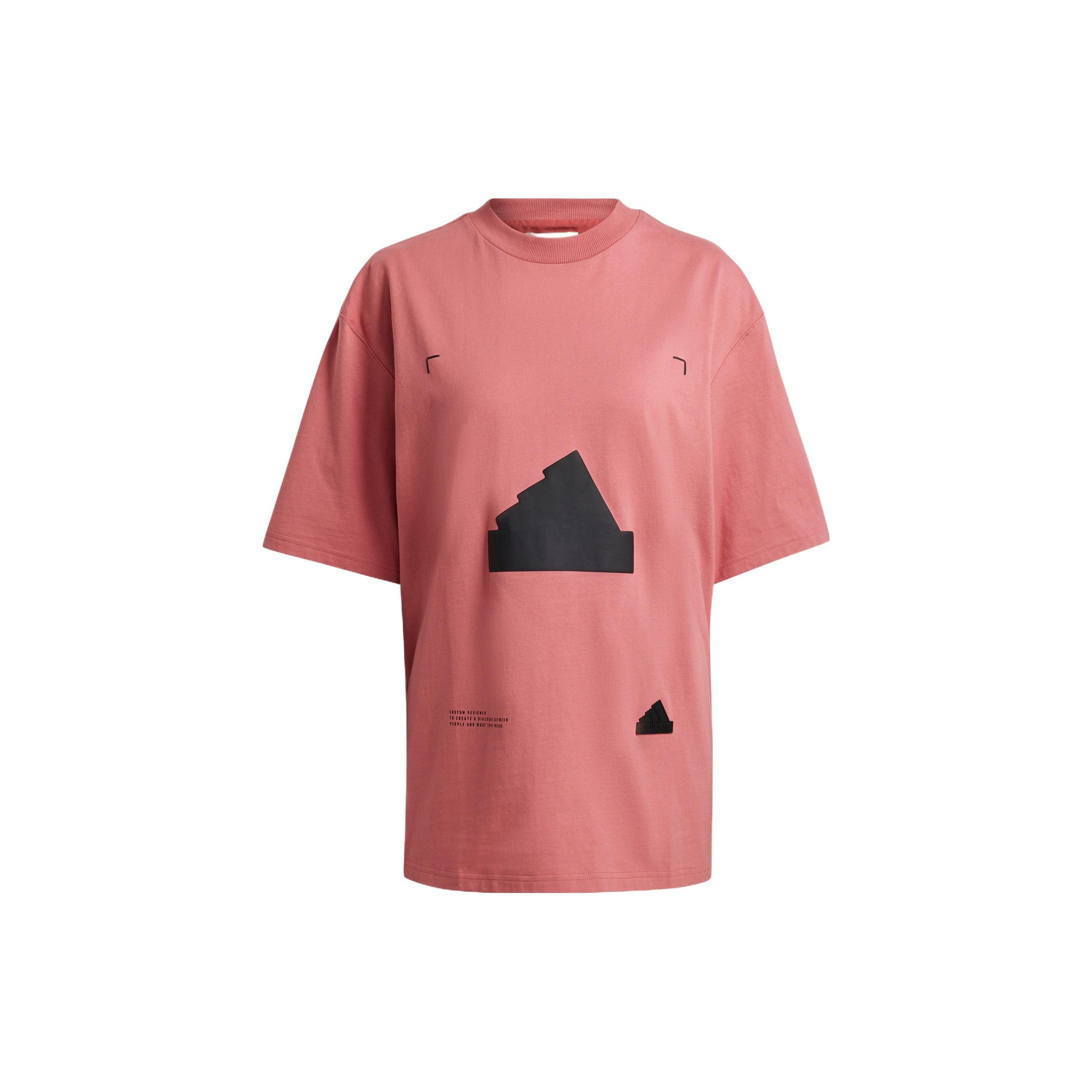 (WMNS) adidas Oversized T-Shirt Asia Sizing Red Black Women s HG4356 S